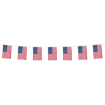 Guirlande USA 12 drapeaux 23 x 15 cm 4 m