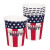 Lot de 6 gobelets jetables USA 25 cl