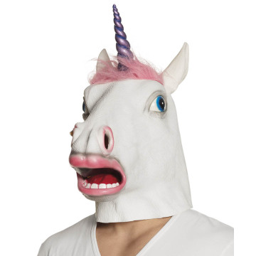 Masque Licorne Pinkie avec cheveux en latex