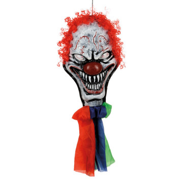 Suspension Tête de clown Halloween 90 cm