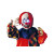 Clown aux yeux fous Halloween 160 cm