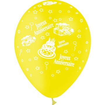 Lot de 8 ballons Sparkling Celebration Happy birthday