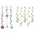 Lot de 11 Guirlandes spirale Sparkling Celebration Happy Birthday ''18'' Lot de 11 Guirlandes spirale Sparkling Celebration Happy Birthday ''18''