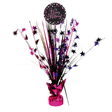 Centre de table Sparkling celebration rose Happy Birthday