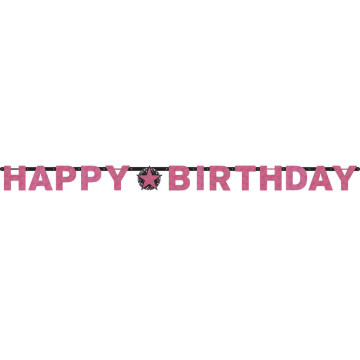 Guirlande Lettres Sparkling Celebration rose Happy Birthday