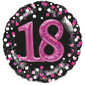 Ballon Sparkling celebration rose 18 ans 41 cm