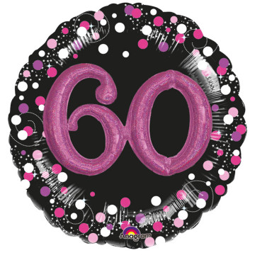 Ballon Sparkling celebration rose 60 ans 81 cm
