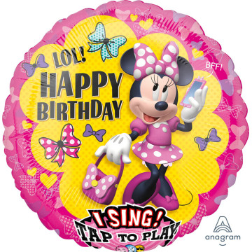 Ballon Musical Minnie Mouse birthday 71 cm