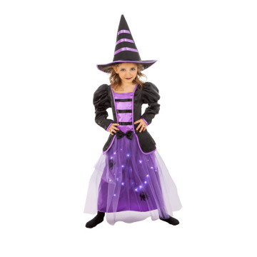 Déguisement de sorcière enfant avec led Halloween
