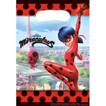 Lot de 8 sachets-cadeaux Miraculous