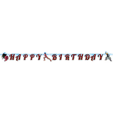 Guirlande anniversaire Miraculous 2 m x 15 cm