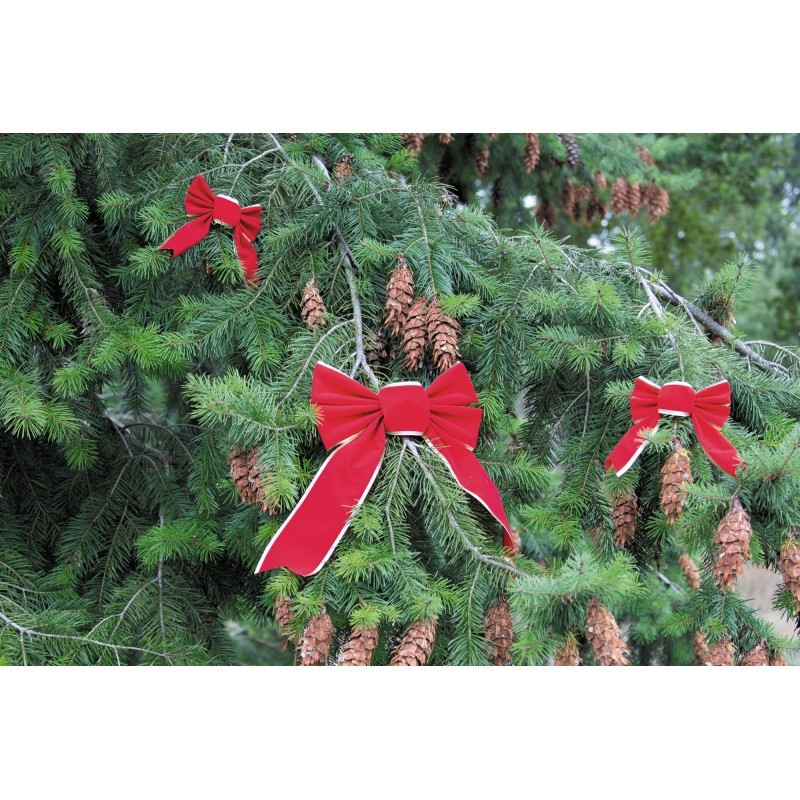 12 Nœuds En Velours Rouge Pour Décorer Ton Sapin De Noël – Style Vintage Et élégant !
