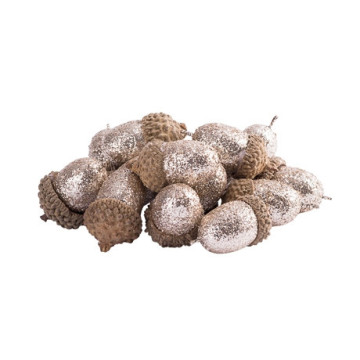 Lot de 10 glands Noël  Pailleté cuivre 3 cm
