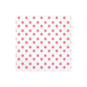 Lot de 20 Serviettes Etoiles rouges en papier