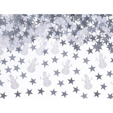 Confettis  Noël  Etoile et bonhomme de neige 3,1 x 3,6 cm