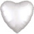 Ballon coeur satin luxe blanc 43 cm