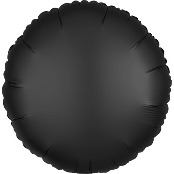 Ballon rond satin luxe noir 43 cm