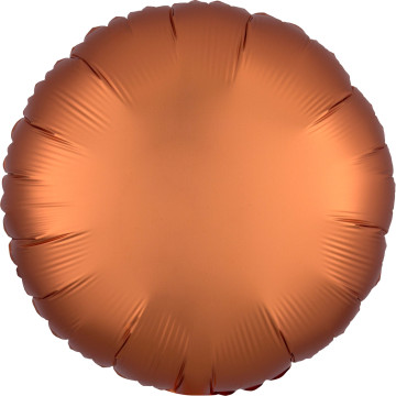 Ballon rond satin luxe ambre 43 cm