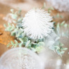 Boule de Noël étincelante Pailleté blanc 8 cm