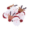 Lot de 80 confettis Rudolph et père Noël D 3,5 cm