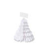 Lot de 4 sapins alvéolés marque-place blanc 8 cm