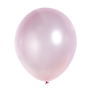 Lot de 20 ballons de baudruche en latex nacré métallisé rose