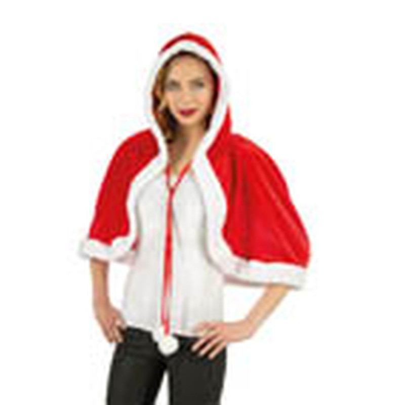 Cape De Père Noël En Velours Rouge Avec Capuche - Déguisement Chaud Et Élégant Pour Enfants, Ados Et Adultes
