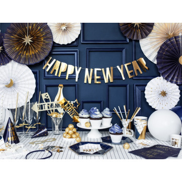 Lot de 4 Rosaces Bleues et or 23 , 32, 40 cm