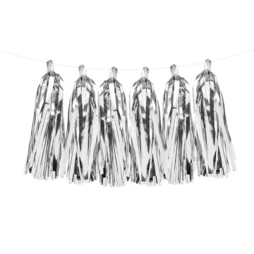 Guirlande tassel argent x 15