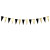 Guirlande fanions noir et or 2,15 m