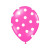 Lot de 6 ballons latex fuschia pois blancs 27/ 30 cm Lot de 6 ballons latex fuschia pois blancs 27/ 30 cm