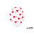 Lot de 6 ballons latex blancs cœurs rouges 27/ 30 cm