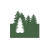Lot de 6 marque-place forêt verte 8 x 8 cm