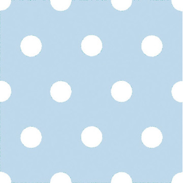Lot de 16 serviettes intissé bleu ciel à pois 25 x 25 cm