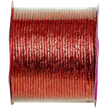 Bobine de cordon laitonné papier métallisé cuivre rouge
