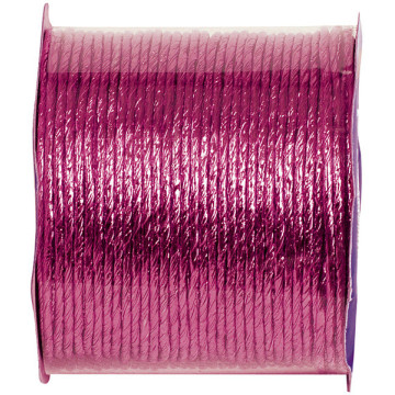 Bobine de cordon laitonné papier métallisé cuivre fushia