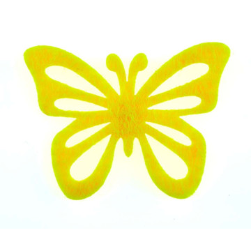 Lot de  12 papillons stickers jaunes