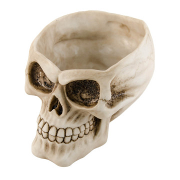 Tête de mort résine Halloween 12,5 x15,8 x 10 cm