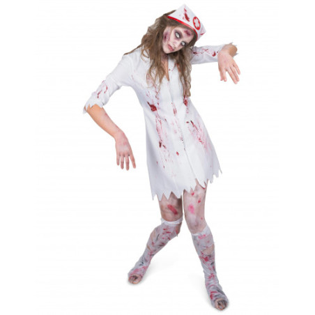 Déguisement Infirmière Zombie Halloween Blanc