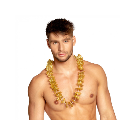 collier hawai or homme