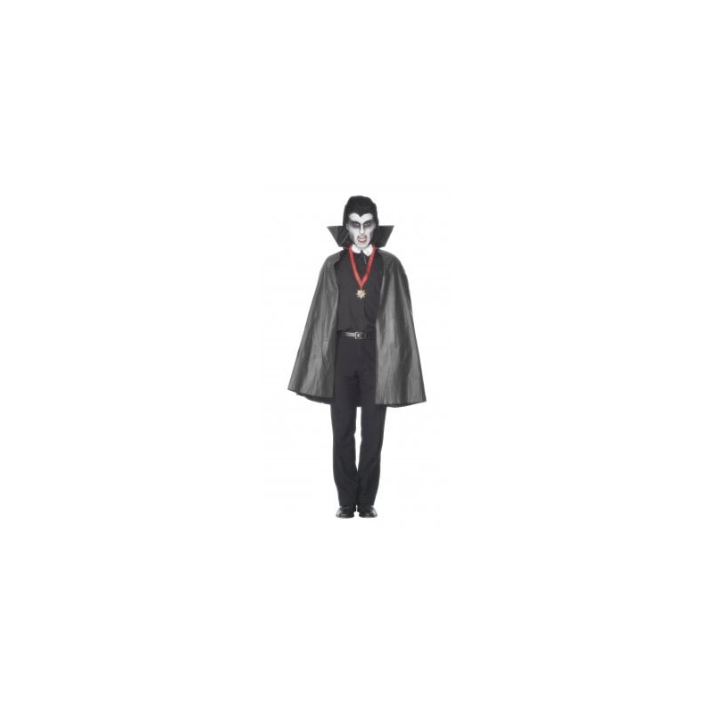 OUQIWEN Cape Vampire Halloween Adulte – Cape à Capuche Réversible Noir/Rouge 150 Cm, Parfait Cosplay & Fête