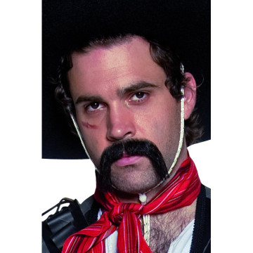 Moustache de mexicain western adulte noire