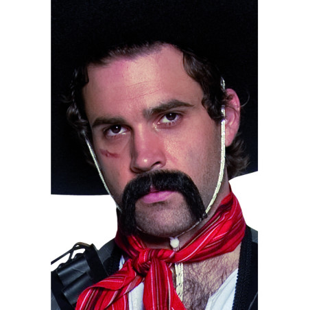 Moustache de mexicain western adulte noire