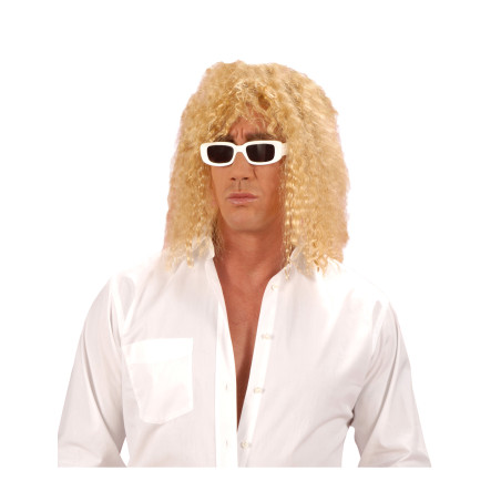 Perruque de chanteur bouclée pour homme blonde Perruque de chanteur bouclée pour homme blonde