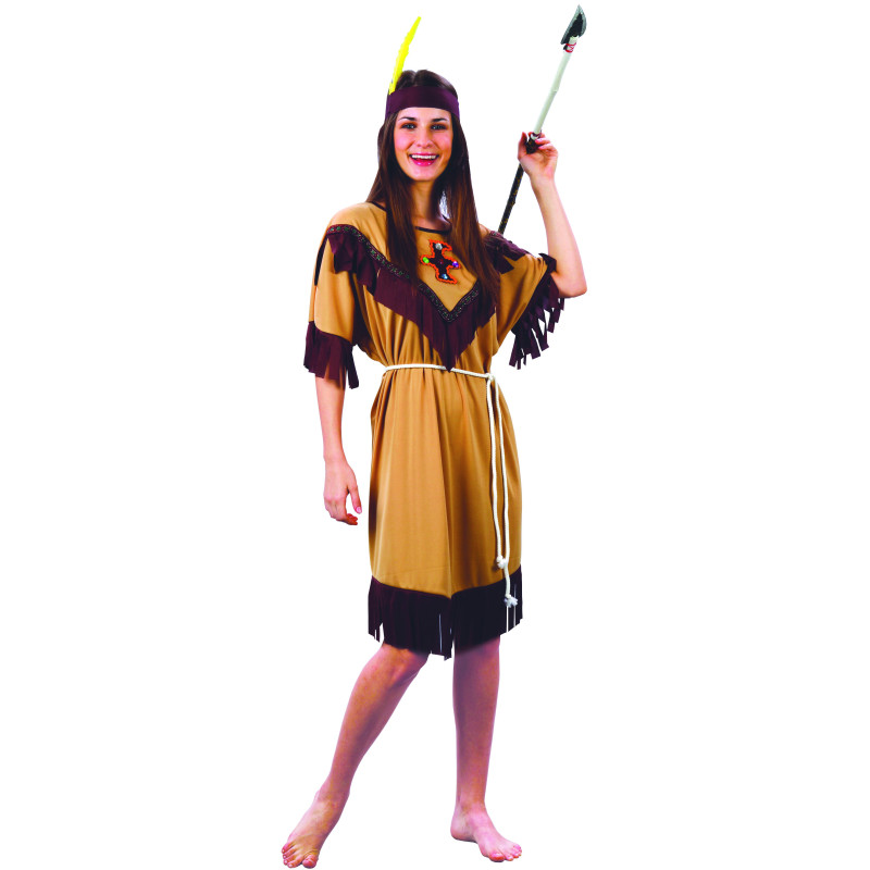 Robe Indienne Femme Taille M – Déguisement Cow-girl Carnaval Boland