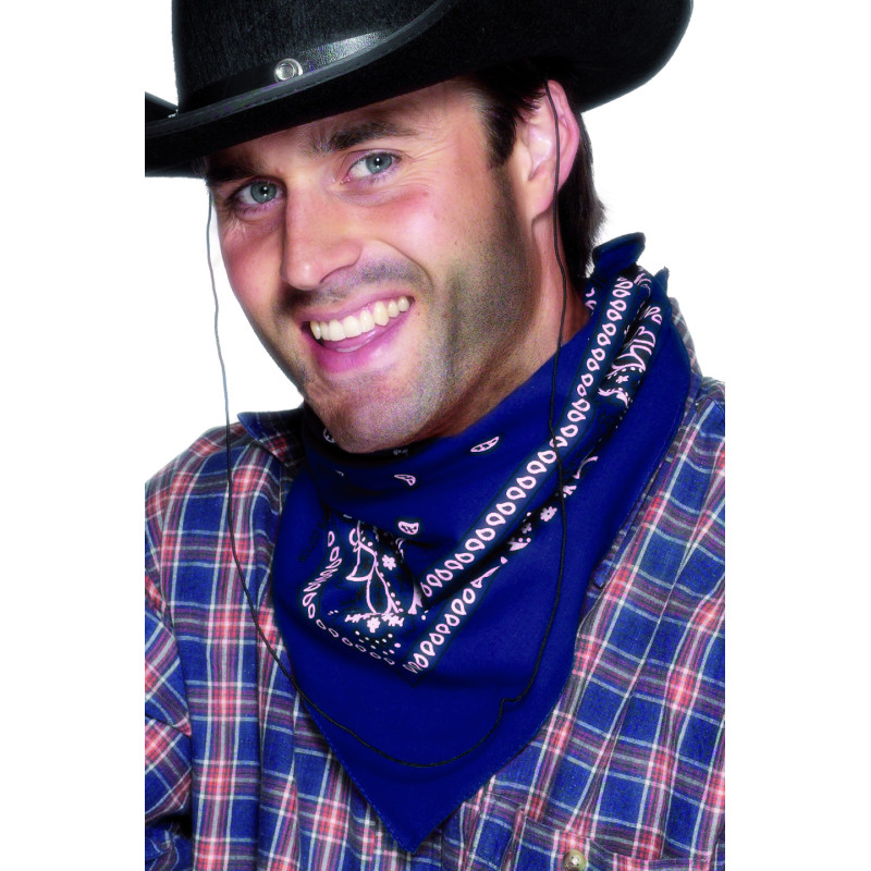Cowboy Bandana Blue Costume Accessory Neckerchief main image 1