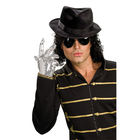 Gant Michael Jackson adulte sequin argent