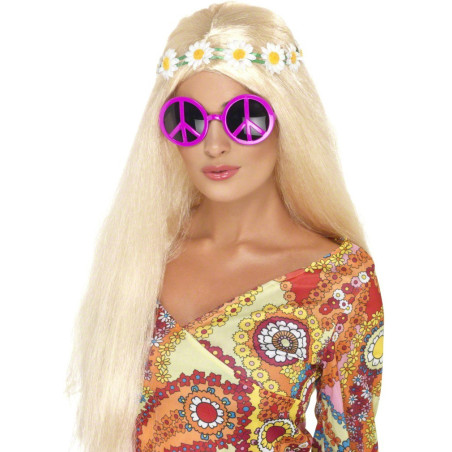 Lunettes hippie rose