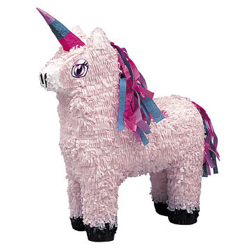 Pinata licorne de 35 x 55 cm rose