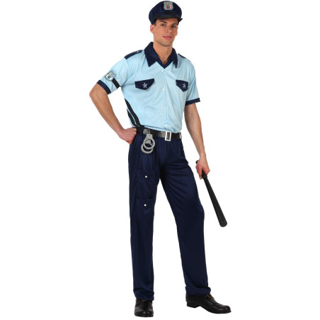 Déguisement policier pantalon bleu homme